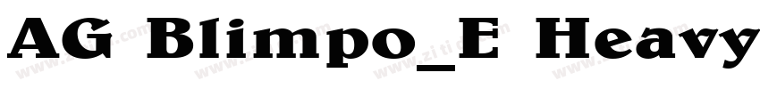 AG Blimpo_E HeavyIta字体转换